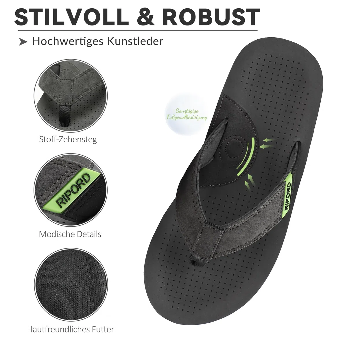 Herren Flip Flops Zehentrenner Bequeme Sandalen 41-46 EU