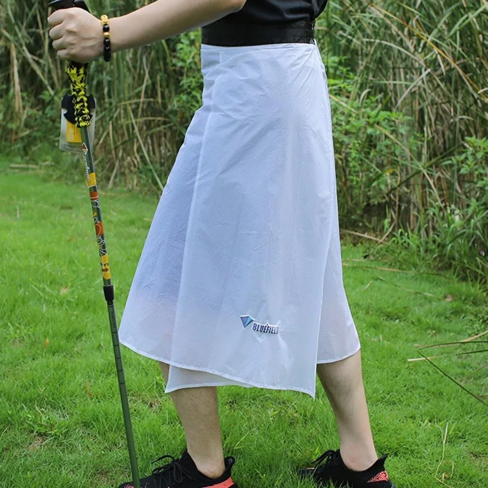 Ultraleichter, dünner Regenrock, wasserdicht, leicht, 15D-Nylon, Kilt-Regenhose, Wandern, multifunktional, halber Poncho, atmungsaktiv, Regenkilt für Radfahren, Reiten, Camping, Wandern