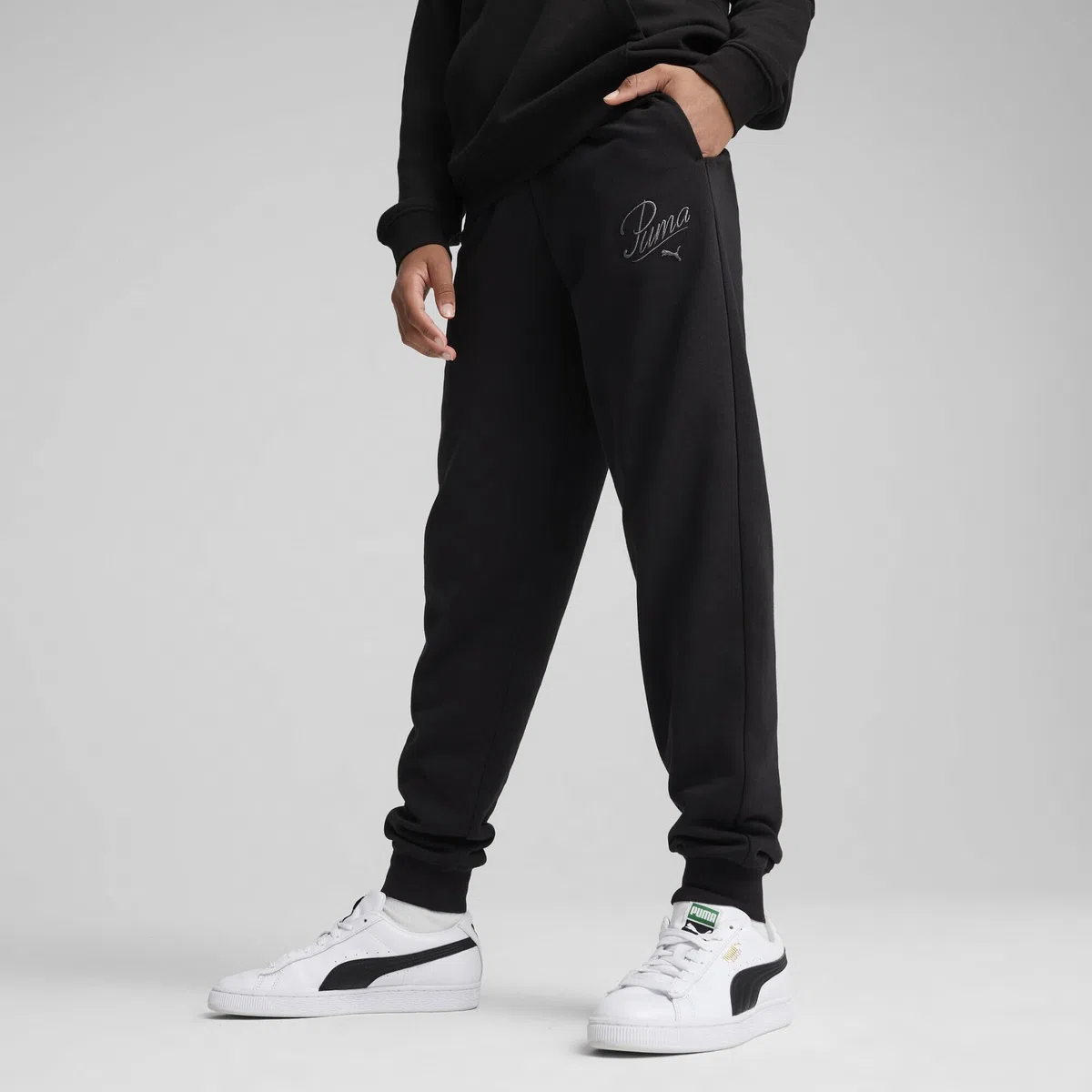 Puma Mädchen Gestrickte Hosen ESS Script Sweatpants Tr G