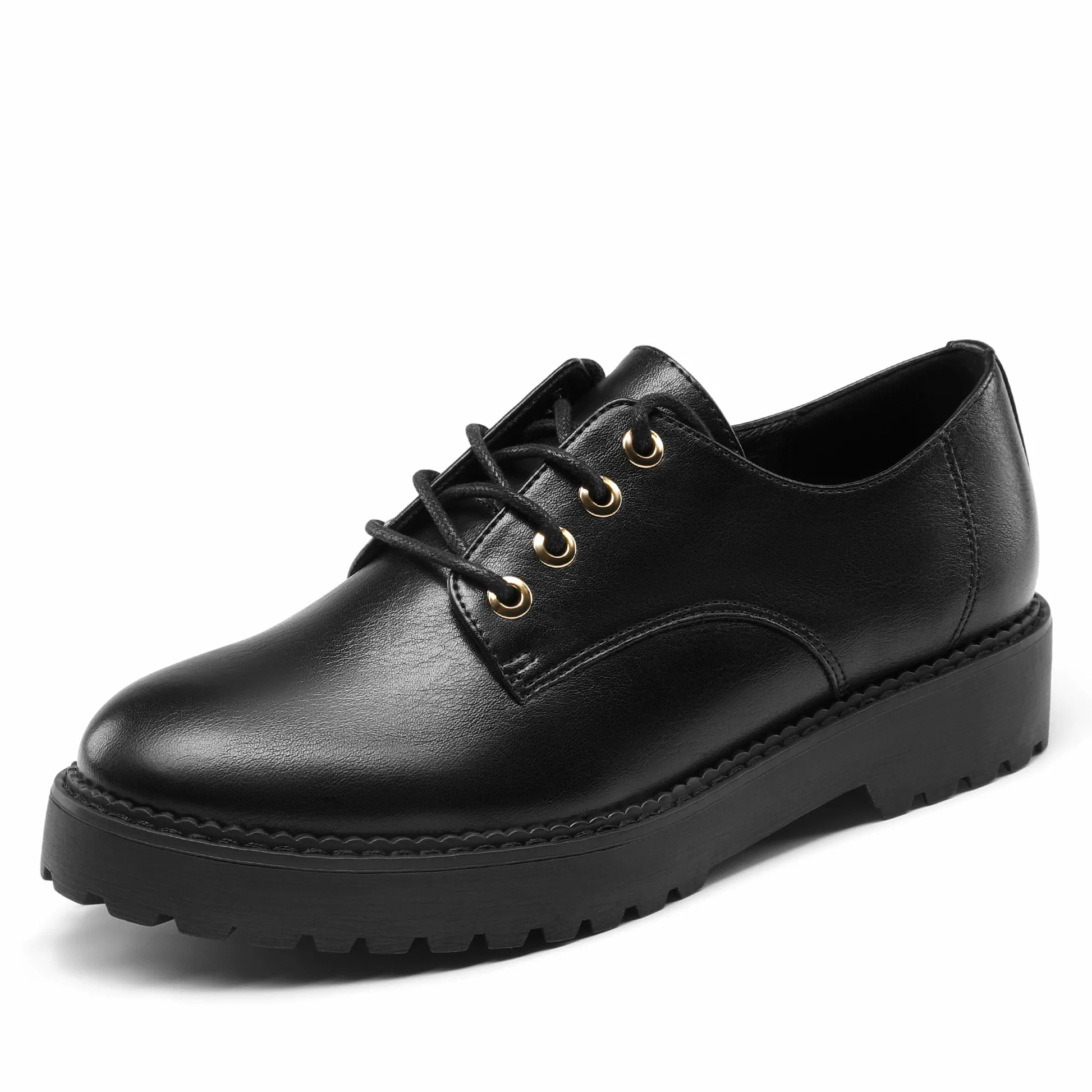DREAM PAIRS Klassische Oxford-Absätze für Damen mit T-Riemen