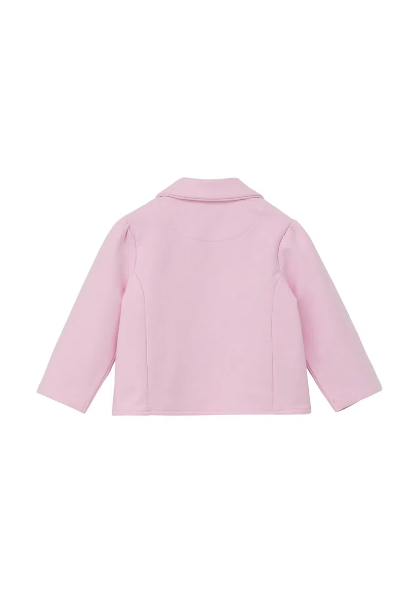 s.Oliver Sweat-Blazer mit Blümchen-Applikation