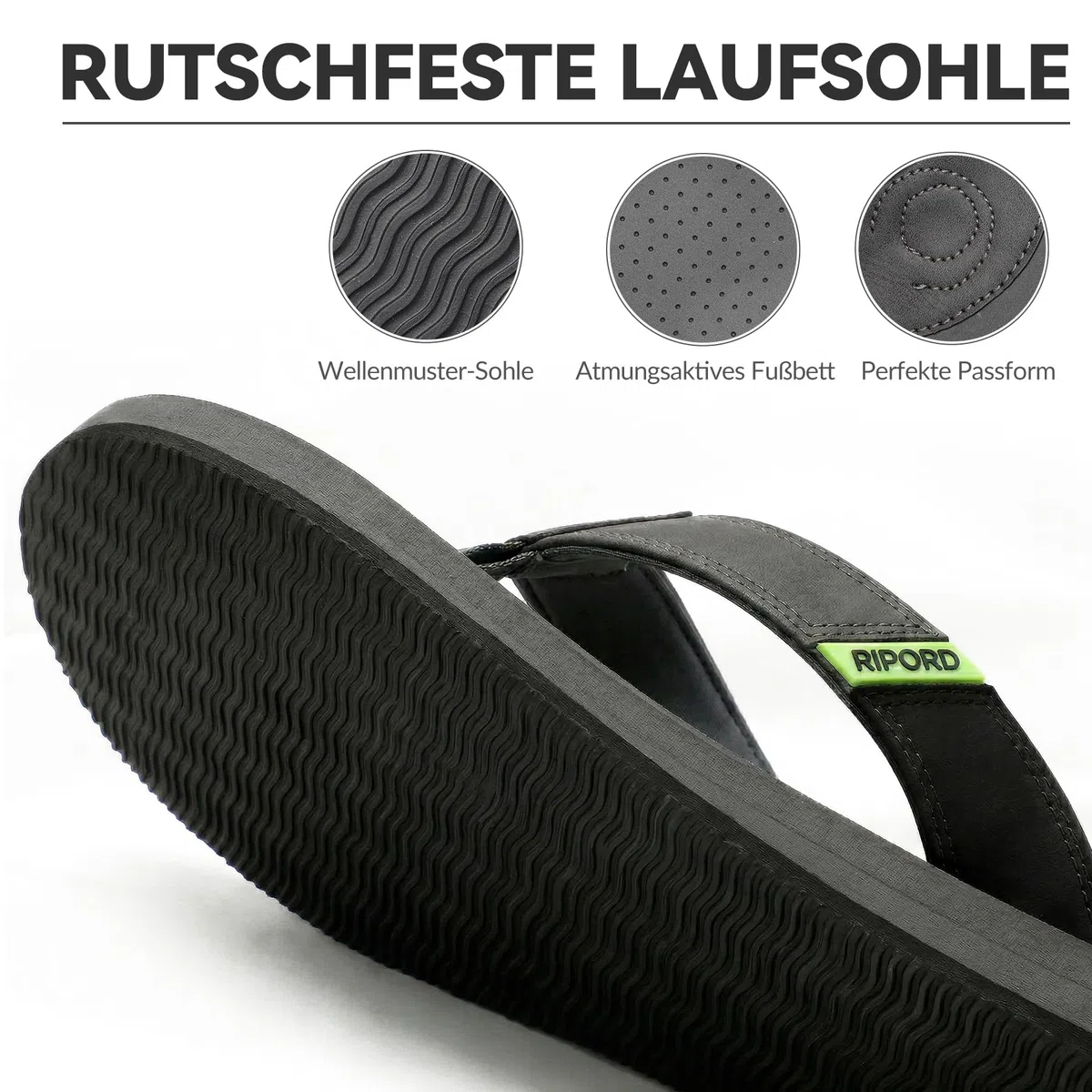 Herren Flip Flops Zehentrenner Bequeme Sandalen 41-46 EU