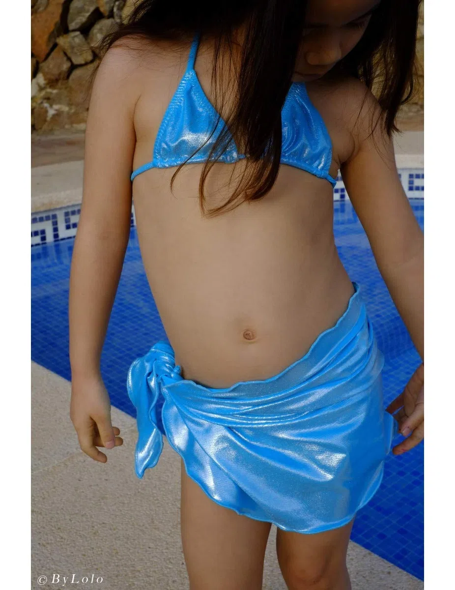 Mädchen Pareo Braun Blau