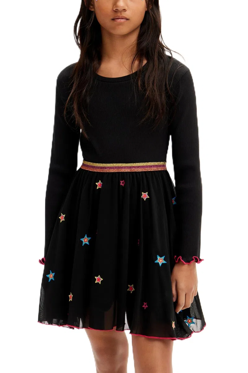 Desigual Mädchen Girl Knit Long Sleeve Dress
