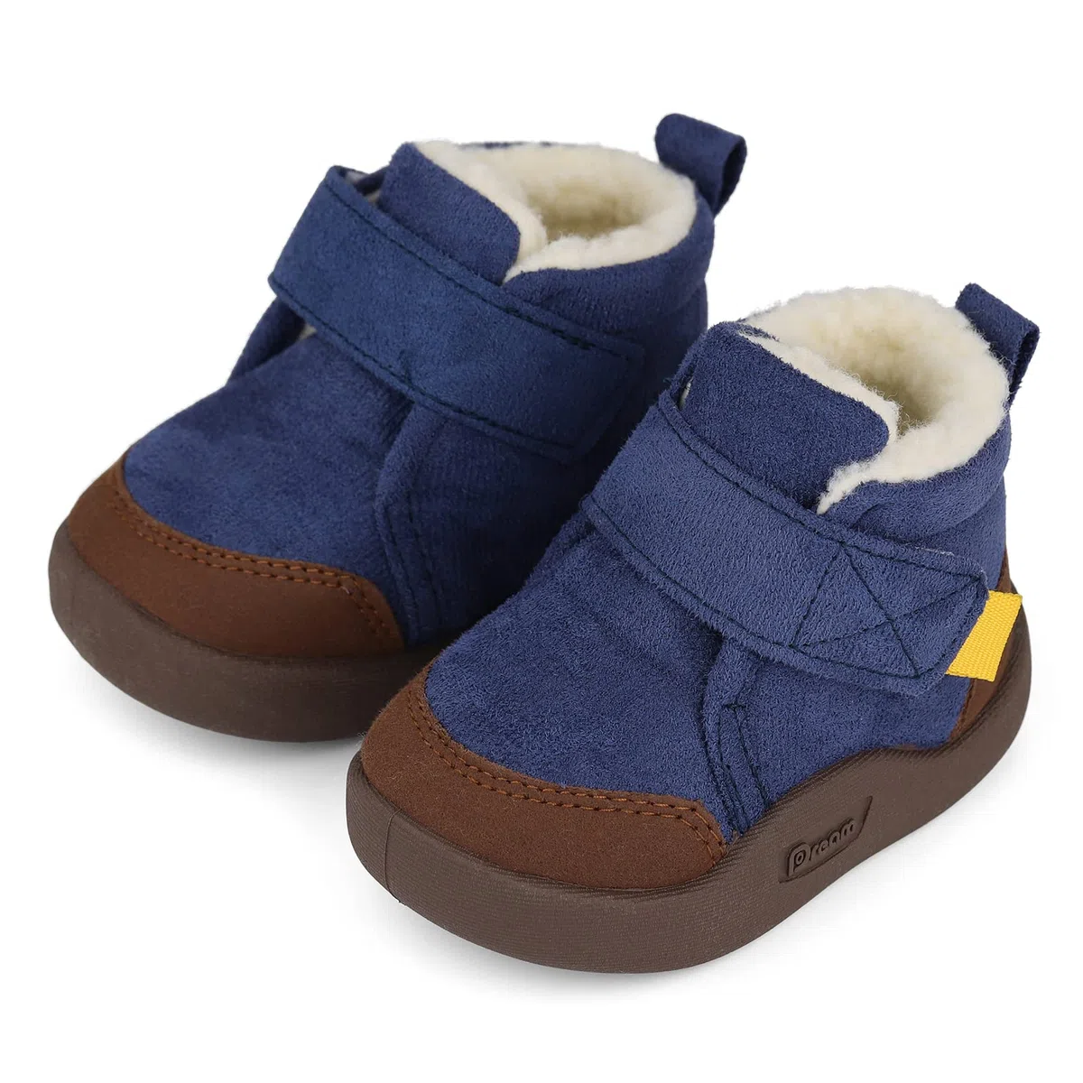 MASOCIO Winterschuhe Baby Boots Junge Mädchen Babyschuhe Winter Plüsch Flach Gummi Anti-Rutsch Größe 18-23 EU