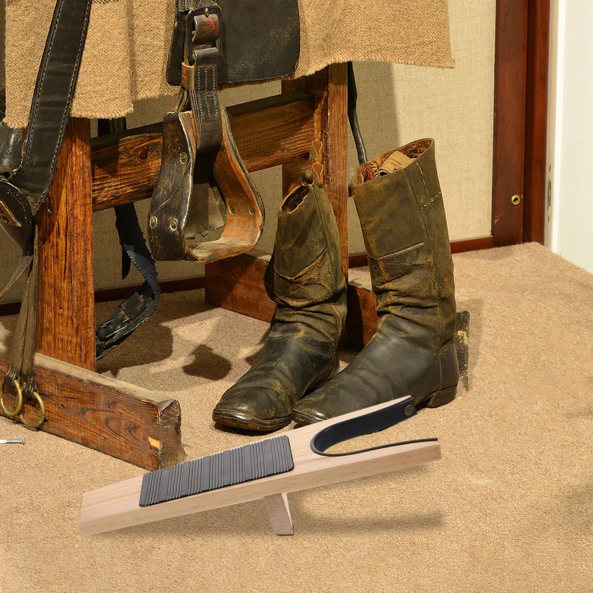 GALPADA Robuster Stiefelknecht Aus Massivholz Tragbarer Stiefelauszieher FüR Reitstiefel Und Arbeitsstiefel Wiederverwendbarer Schuhentferner Praktischer Helfer FüR Outdoor Und Stall