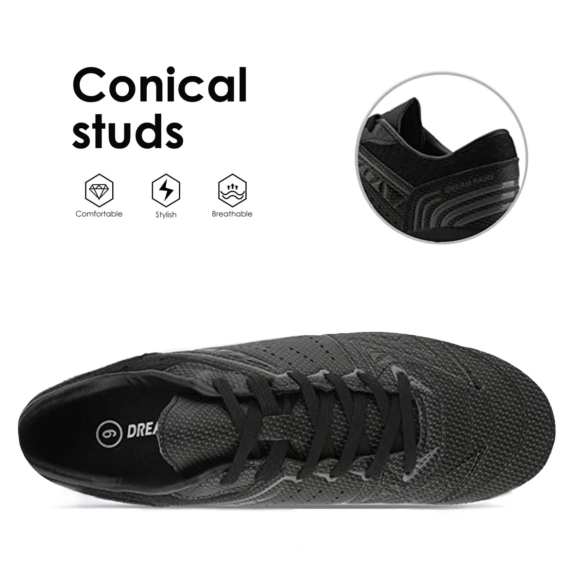 DREAM PAIRS Fußballschuhe mit Fußballschuhen für Herren