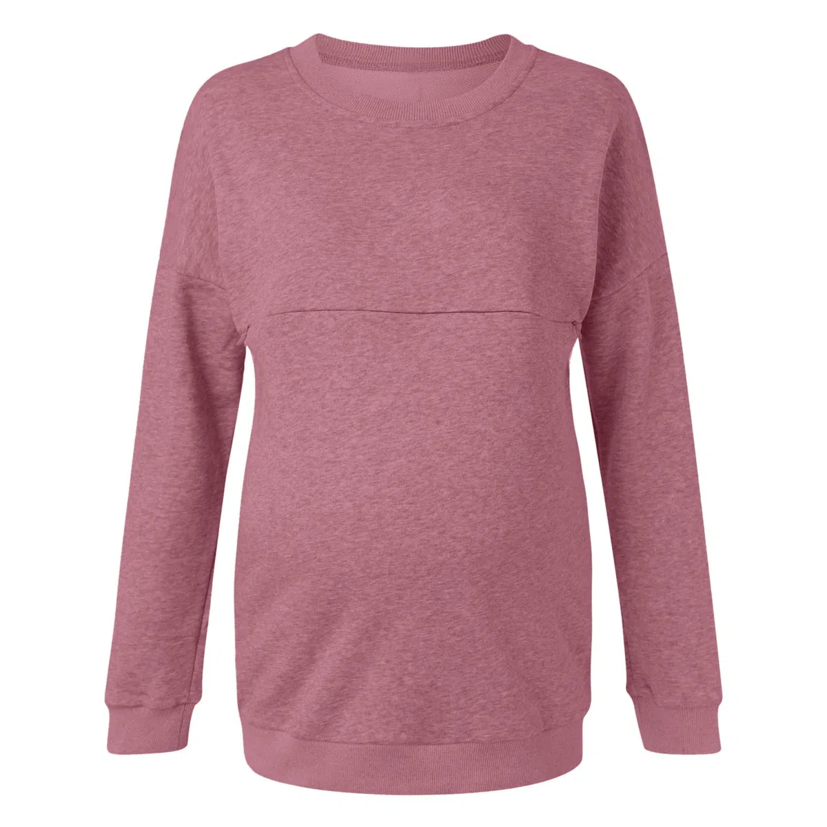 Damen Mutterschaft Reißverschluss Sweatshirt Einfarbig Jumper Stilloberteile Winter Langarm Stillkleidung für Stillen Nursing Top Schwangerschaft Stillpullover Winter Langarmshirts