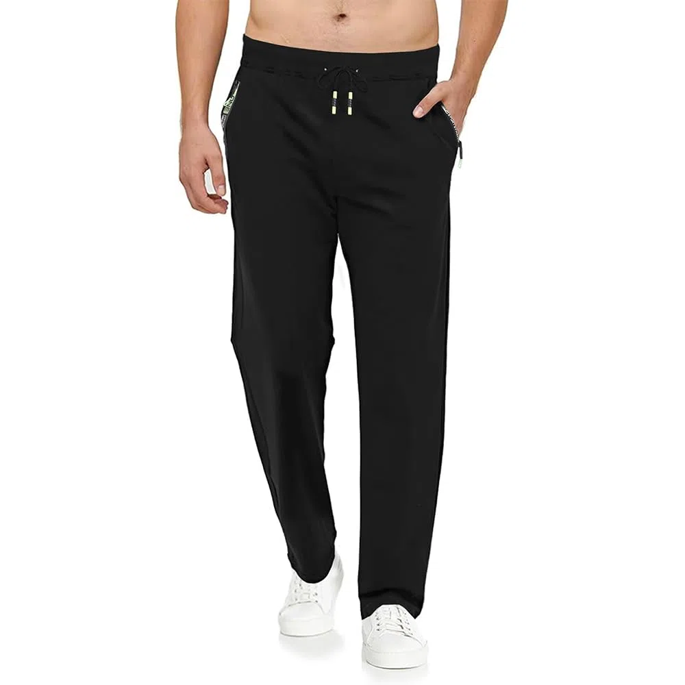 Tansozer Jogginghose Herren Baumwolle Ohne Bündchen mit Reißverschlusstaschen