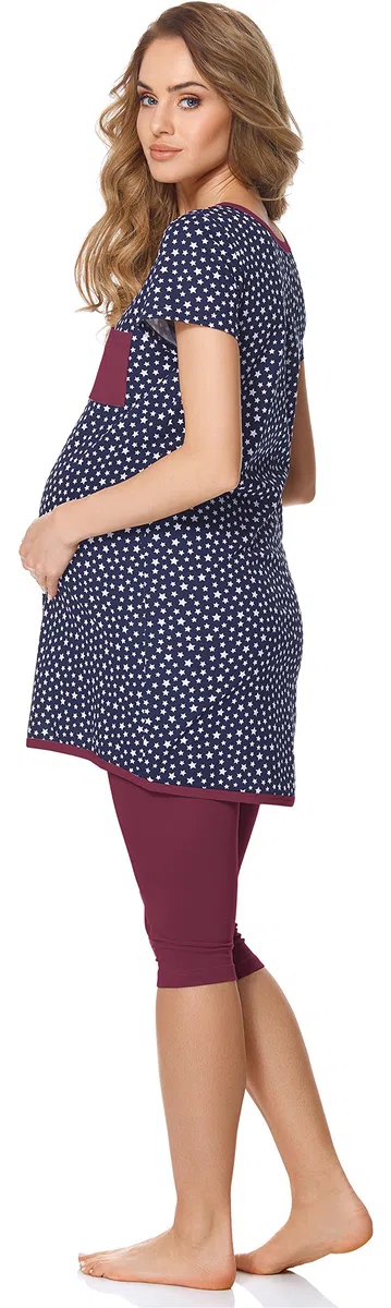 Bellivalini Damen Umstands Pyjama mit Stillfunktion BLV50-126