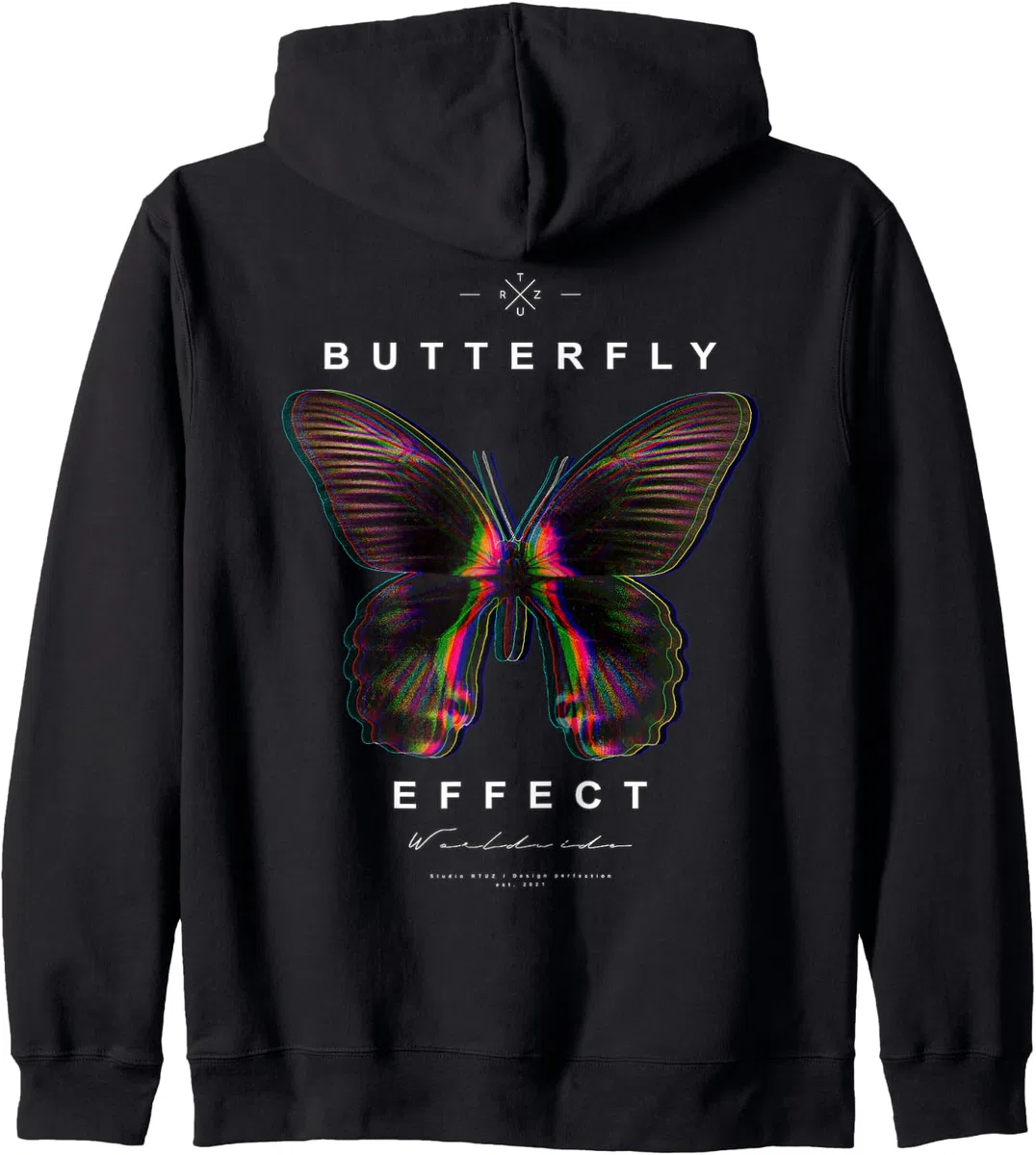 Backprint Butterfly Mode Fashion Damen Herren Schmetterling Kapuzenjacke