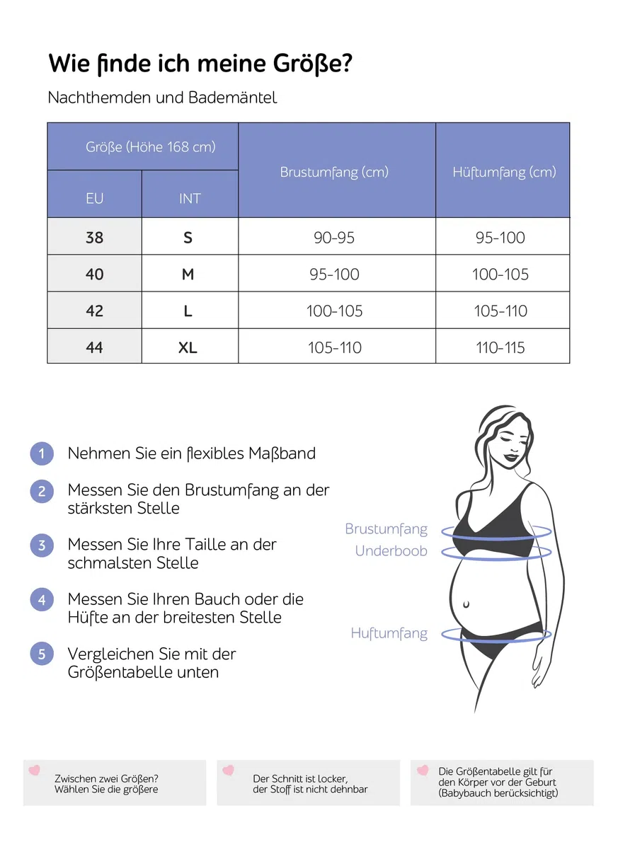 Mamyn Dim Schwangere-Bademantel, Umstandsbademantel, Bademantel Damen Baumwolle, Bademantel Schwangerschaft, Baumwoll Bademantel Dame