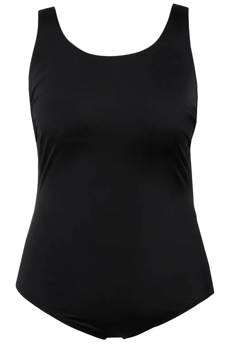 Ulla Popken Damen große Größen Übergrößen Plus Size Badeanzug, extraweiches Futter, seitliche Raffung 818434
