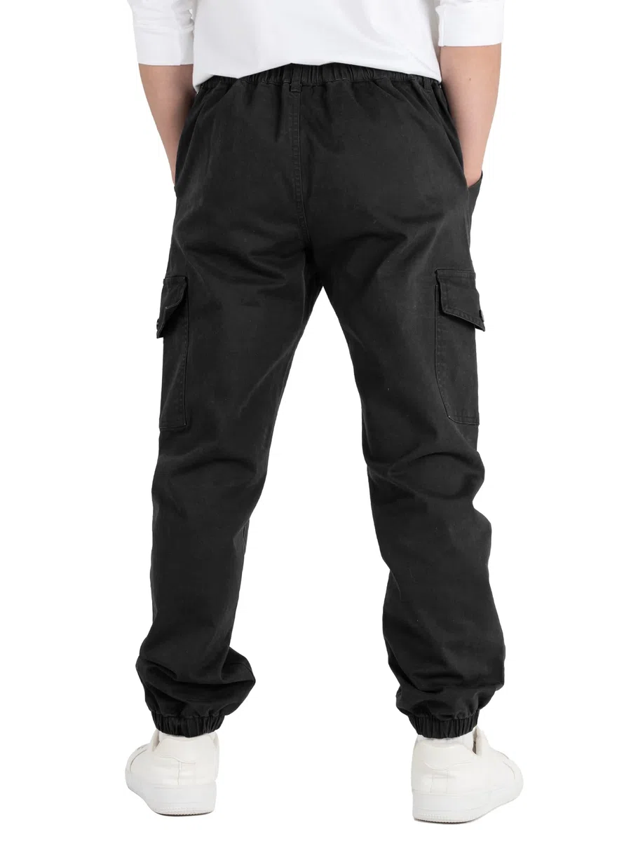 CAMLAKEE Kinder Jungen Cargohose Jogger Hose mit elastischem Bund