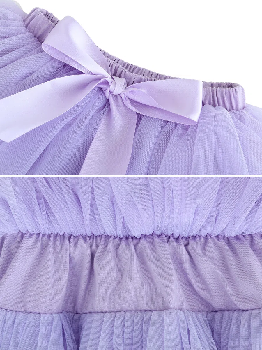 Baby Kleinkind Mädchen Tutu Rock Prinzessin Rock Mini Tiered Super Soft Tüllrock Elastische Taille Ballett Tanzrock mit Windelüberzug + Stirnband