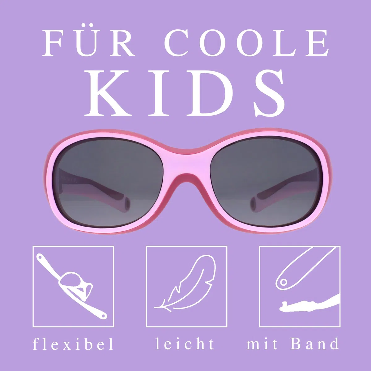 ActiveSol Kinder-Sonnenbrille Kids, 2 – 6 Jahre, UV-Schutz, polarisiert, flexibel