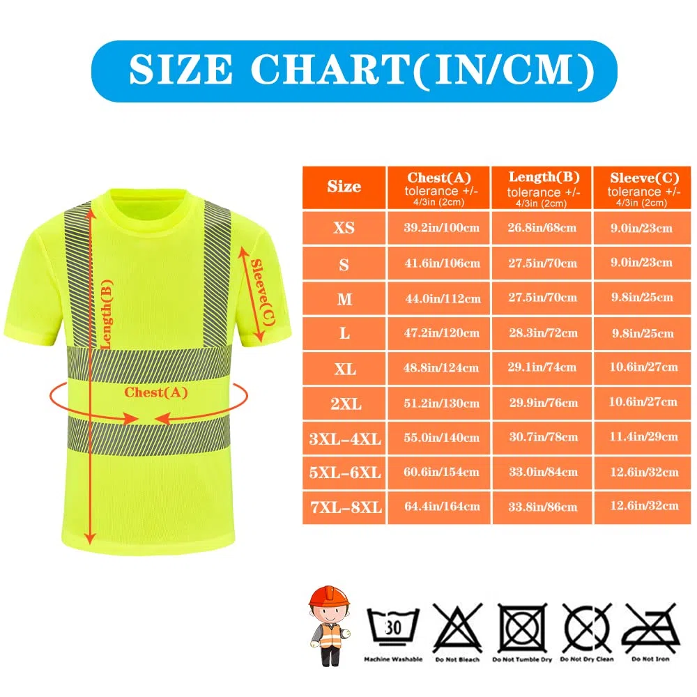 Warnschutz T-Shirt Warnschutzshirt Warnshirt gelb sicherheits Tshirt Warnschutz Arbeitskleidung Baustelle warn Shirt orange