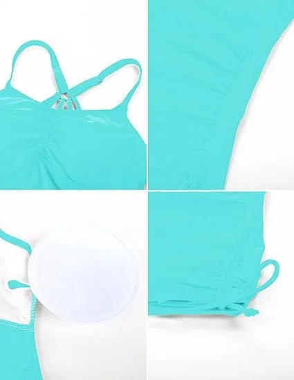 Maacie Tankini Set für Schwangere Trendig Bequem Bademode mit Shorts