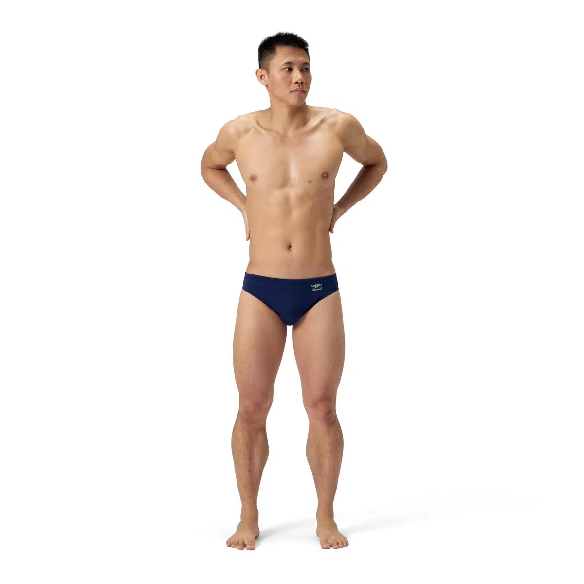Speedo Herren Solid Brief Endurance+ Badehose, Marineblau