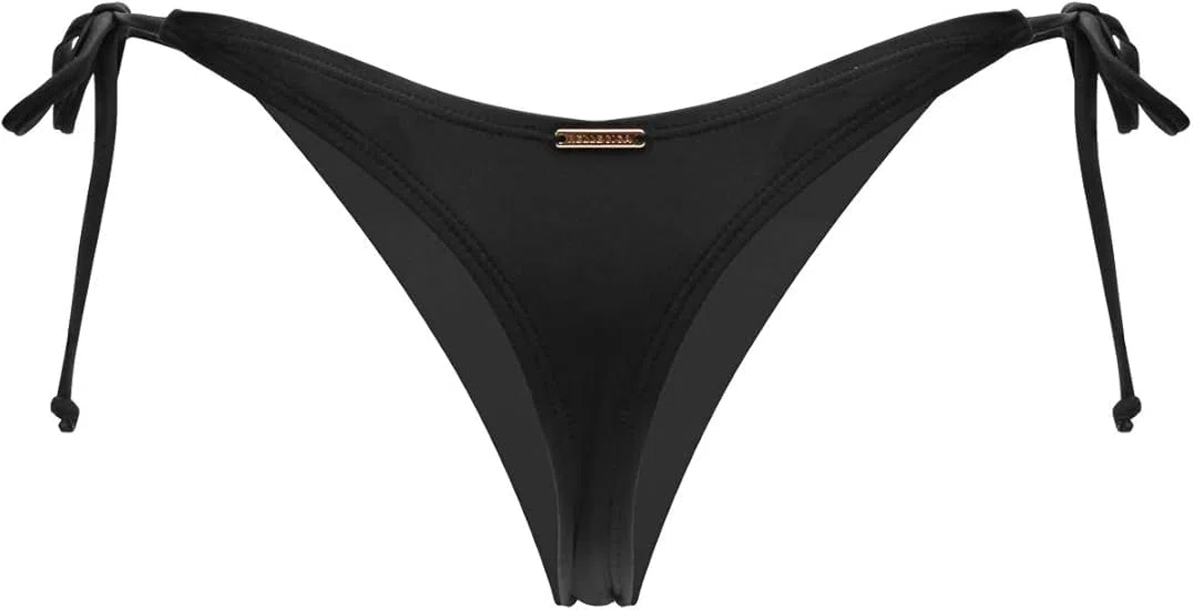 RELLECIGA Damen Bademode Bikinihose Tanga-Unterteil mit Schnürchen Thong Bottom