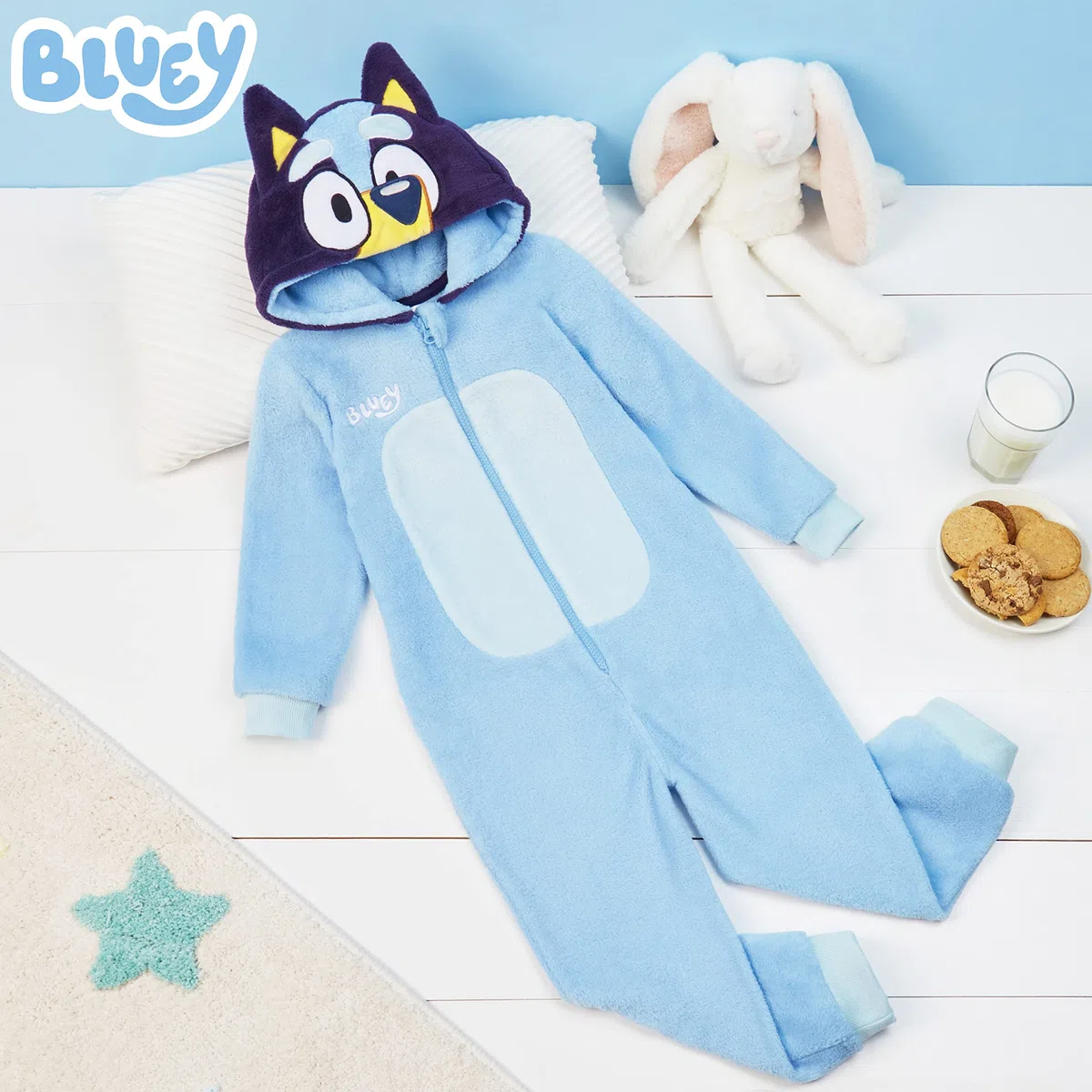 BlueY Jungen Fleece Jumpsuit mit Kapuze, kuscheliger Overall – Geschenke für Jungs