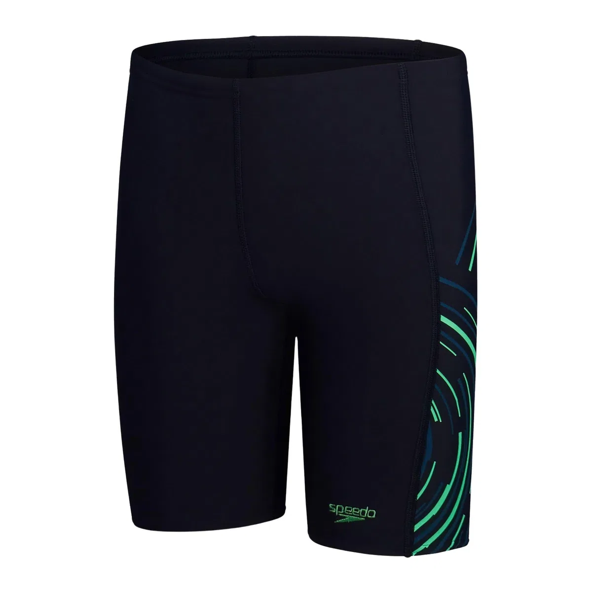 Speedo Plastisol Jammer Jungen navy hellgrün teal Gr 116