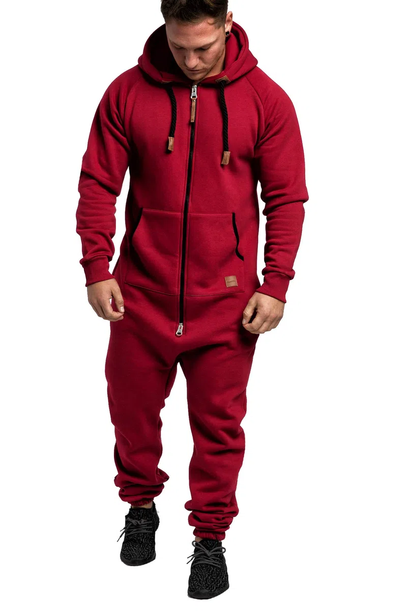 Amaci&Sons Herren Overall Jumpsuit Jogging Onesie Trainingsanzug 3007