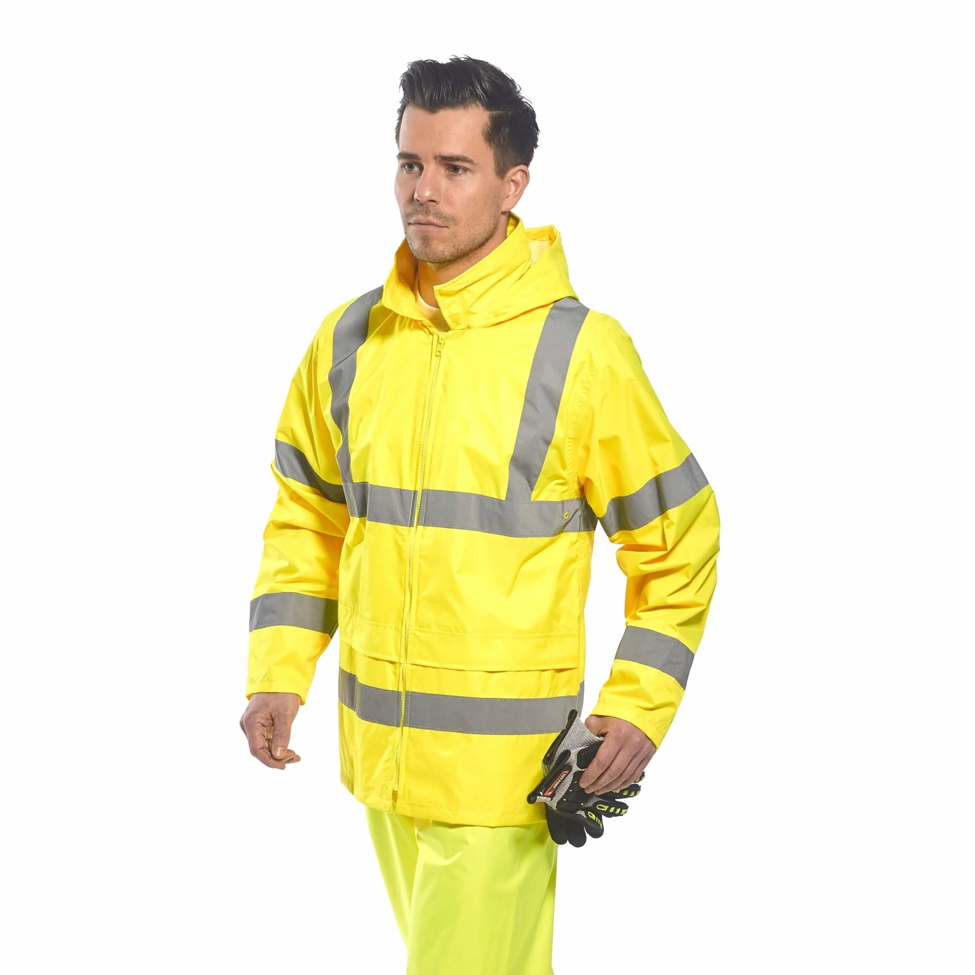 Portwest H440 Herren Leichte Wasserdichte Hi-Vis Regenjacke Gelb, XXL