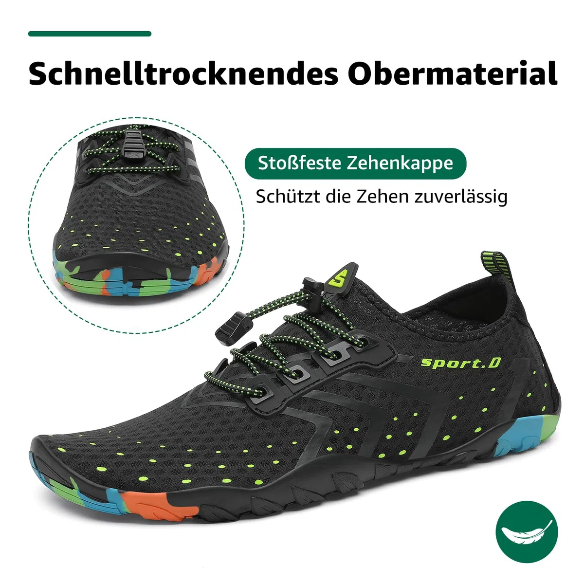 SAGUARO Badeschuhe Damen Herren Wasserschuhe Schwimmschuhe Schnelltrocken Aquaschuhe Strandschuhe Leicht Neoprenschuhe Surfschuhe rutschfeste Tauchschuhe Wassersportschuhe, 35-48 EU