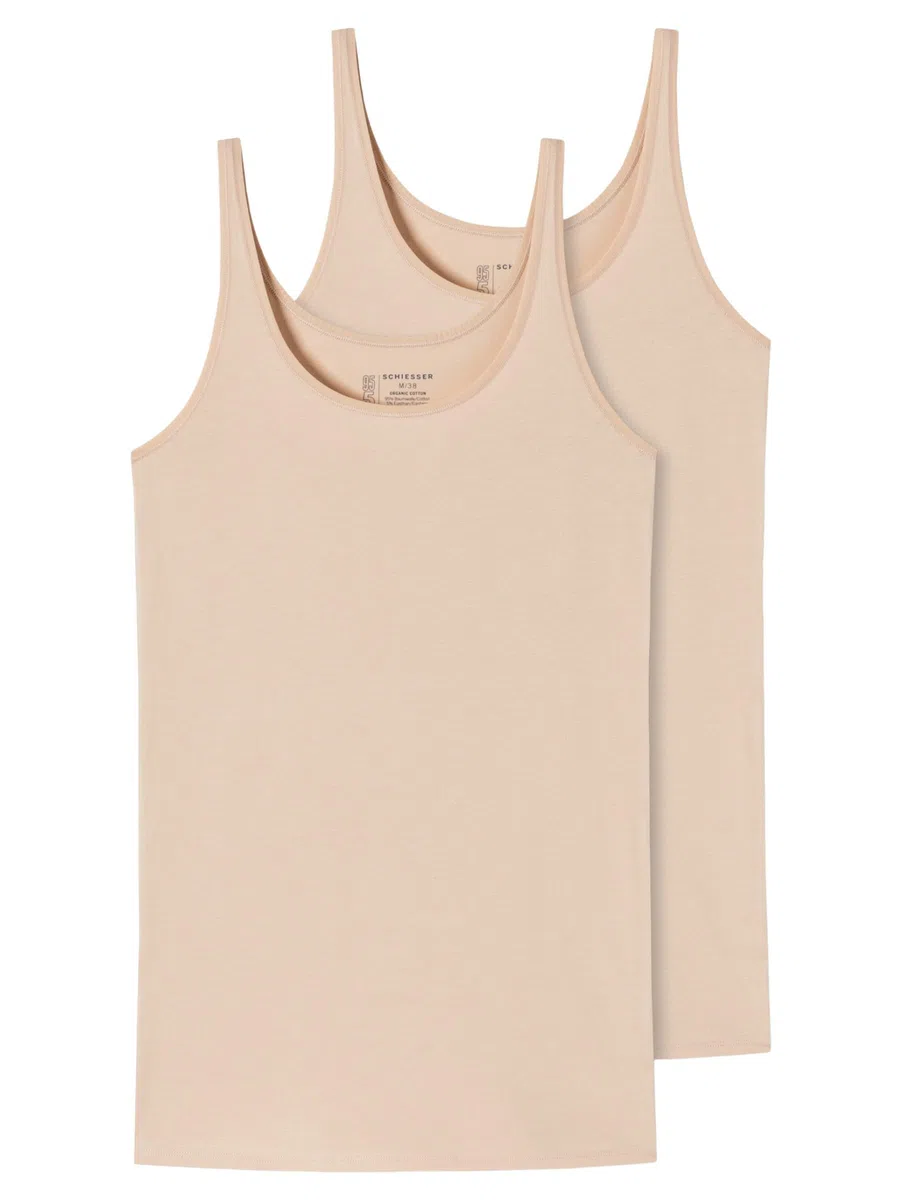 Schiesser Damen Top Trägertop Unterhemd 2er Pack Doppelpack - 178019