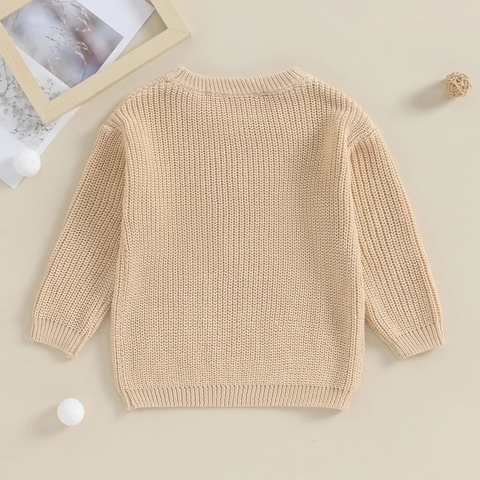 Baby Jungen Strickpullover Big/Lil Brother Stickerei Pullover Brudern Matching Pullover Top Outfit Übergroße Gestrickte Pullover Für Baby Jungen Langarm-Strickwaren Top