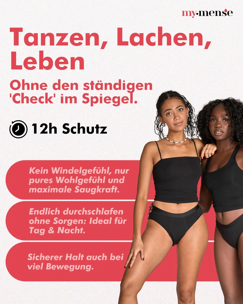 Periodenslip Hyacinth I Größen 30-52 I Highleg Periodenunterwäsche mit starker Saugkraft, ersetzt bis zu 4 Tampons & 12h Schutz I Ultradünn & auslaufsicher I Für mittelstarke & Starke Tage