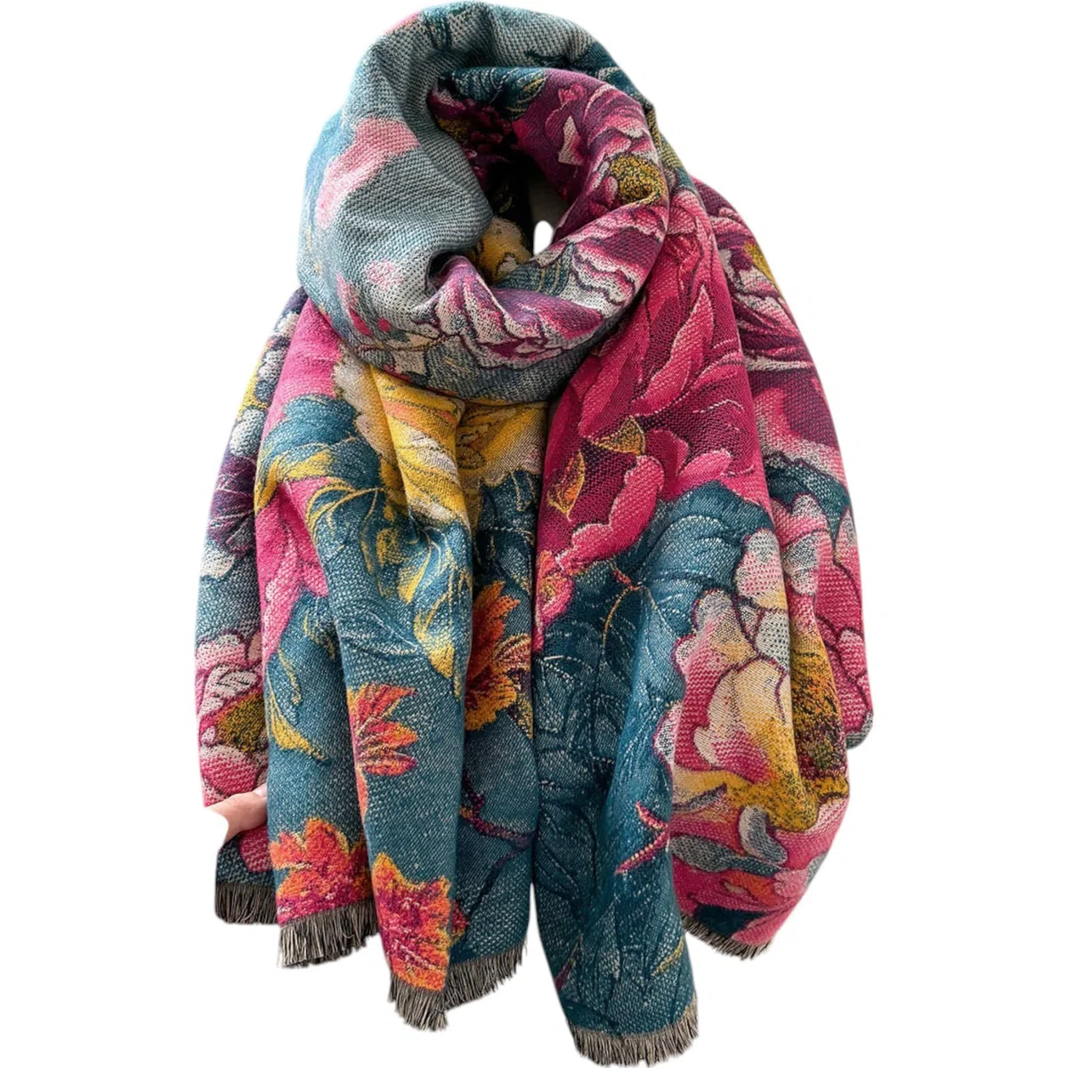 GFM FRLSHL-EE Damen-Schal im Pashmina-Stil, Kaschmir-Textur für Herbst, Winter, Weihnachten
