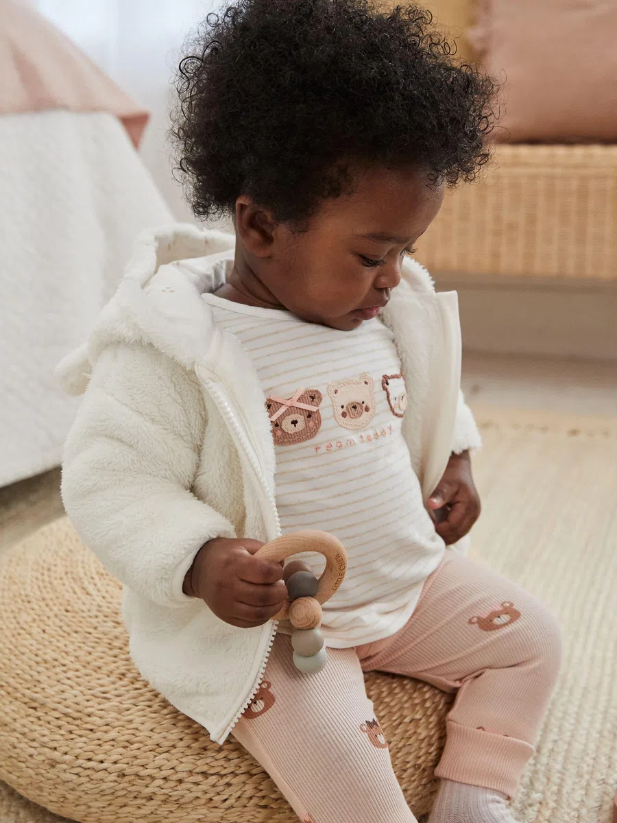 NEXT Baby Mädchen Baby-Fleecejacke mit Kapuze