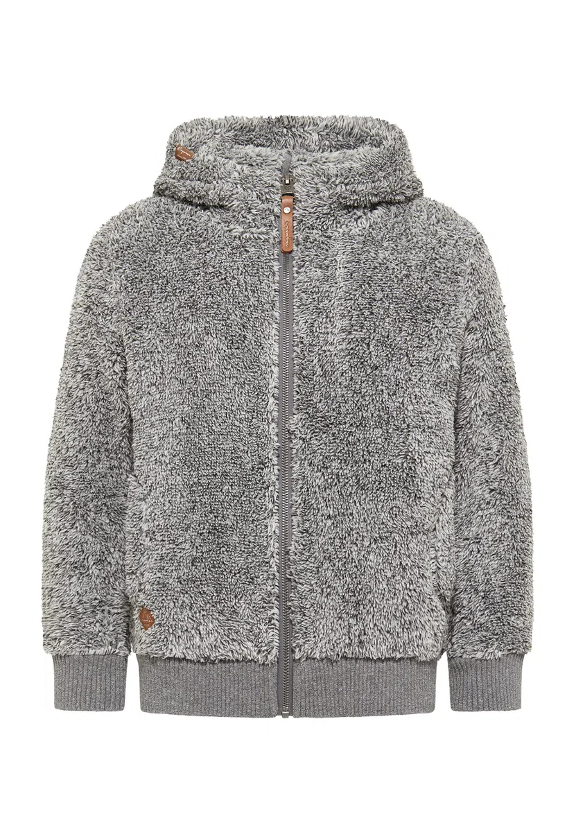 Ragwear Valentyna Mädchen Sweatjacke Übergangsjacke Jacke aus kuscheligen Teddyfell plüschig warm