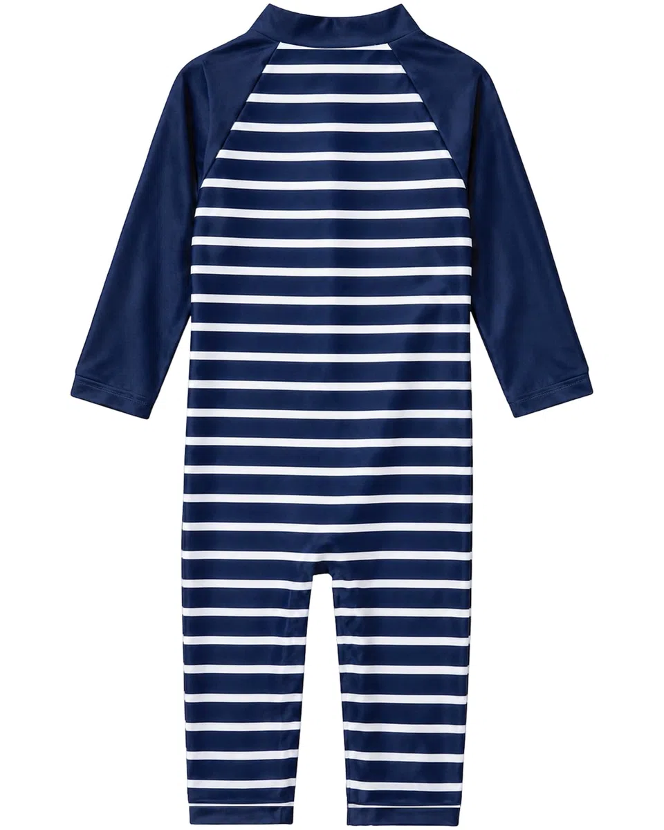 weVSwe Baby Junge Badeanzug Einteiler UPF 50+ Langarm Junge Rash Guard mit Schritt-Reißverschluss 0-3 Jahre