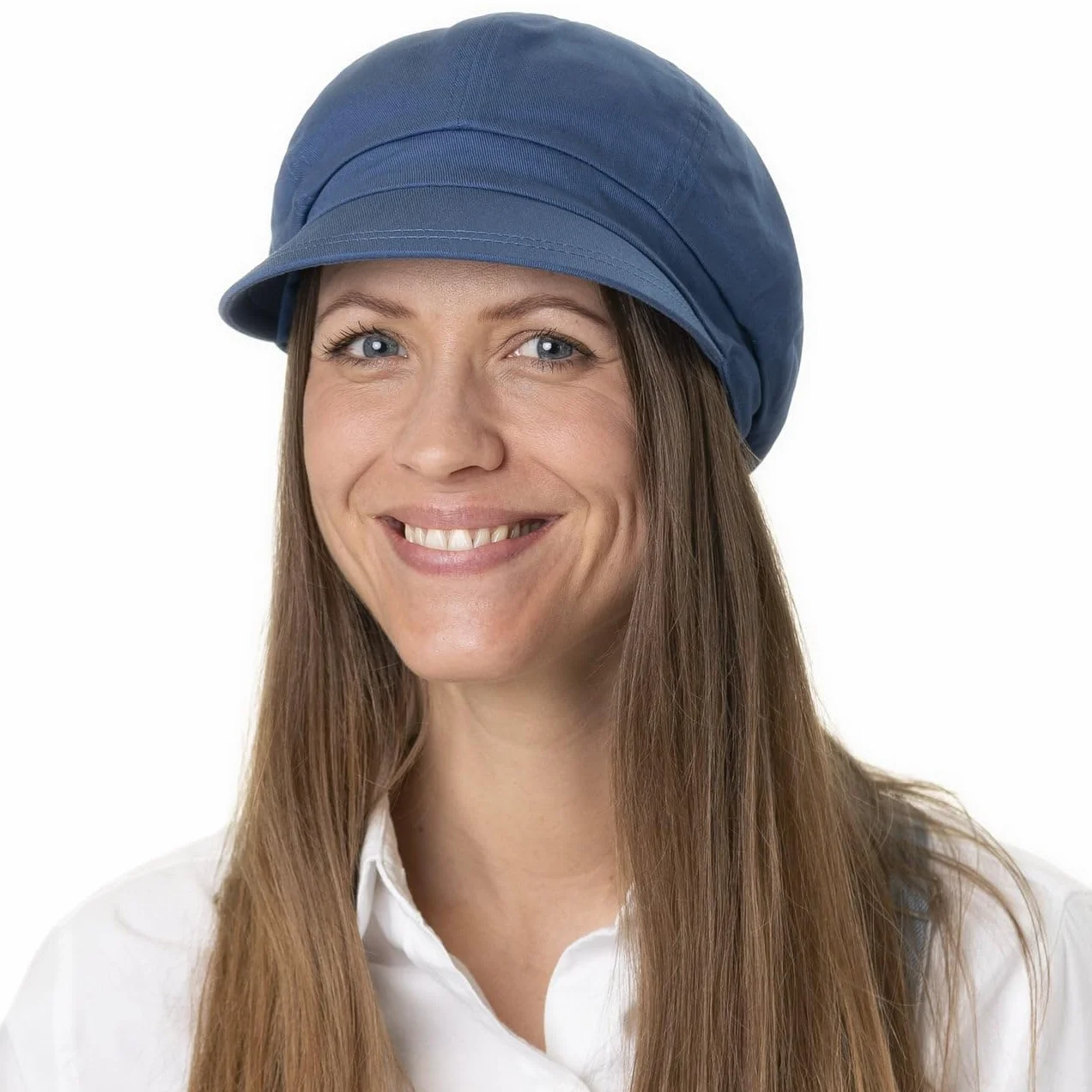 Seeberger Azalee Ballonmütze Damencap Newsboy-Mütze Balloncap Baumwollcap Sommercap Damen - mit Schirm, Futter Sommer Frühling-Sommer