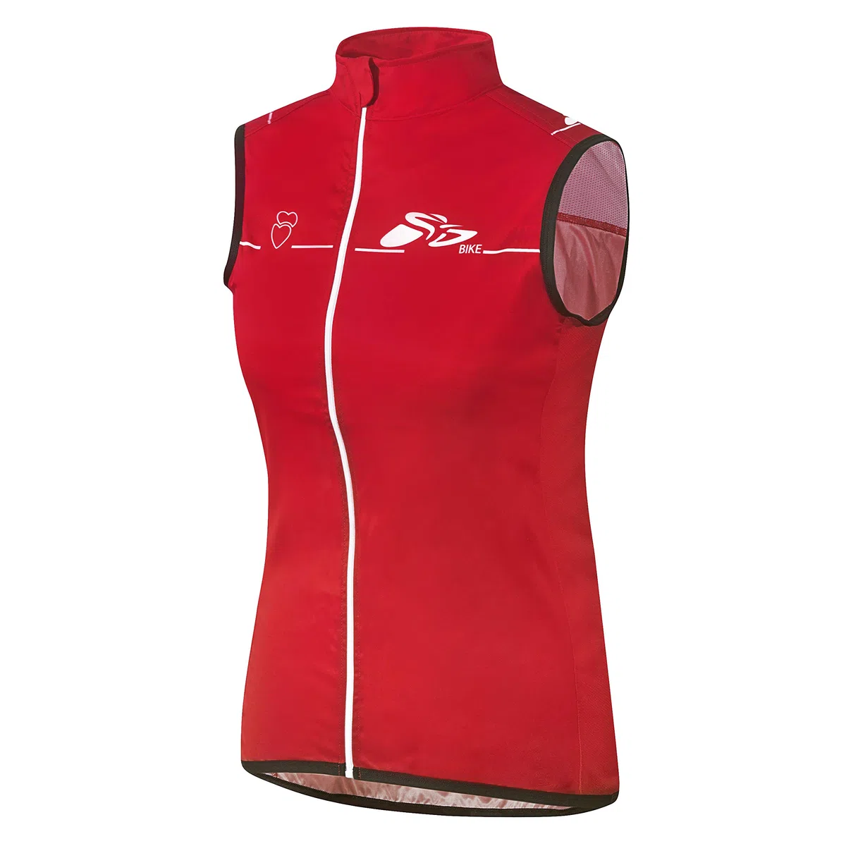 Radweste Damen Softshell Windweste rot, schwarz, wasserabweisend, atmungsaktiv, Winddicht, elastisch