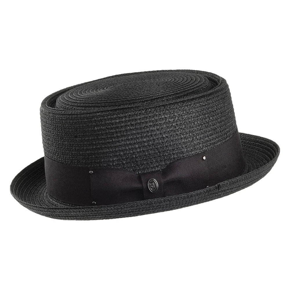 Jaxon & James Pork Pie Toyo -Strohhut - Schwarz
