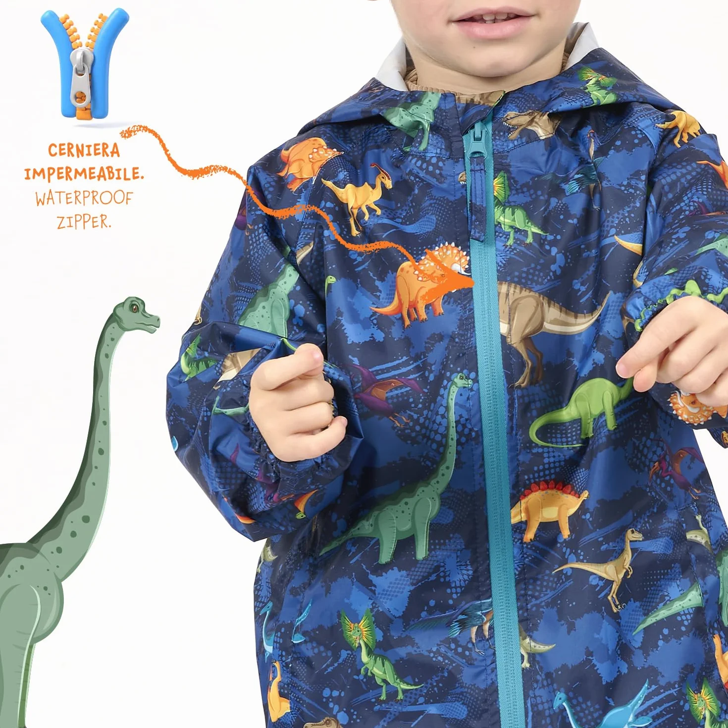 PERLETTI Regenset Kinder Wasserdicht mit Regenjacke und Regenhose - Reflektierende Regenanzug Matschanzug Set Jacke Hose Klein Jungen Mädchen