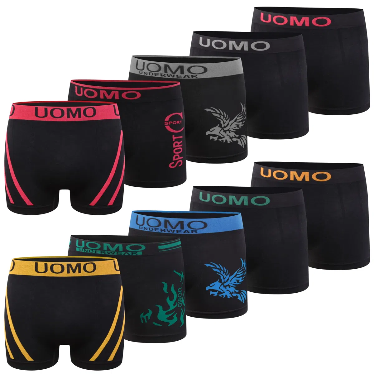 L&K 10er Pack Herren Retroshorts Boxershorts Men Mikrofaser in 10 verschiedenen Modelle 1209