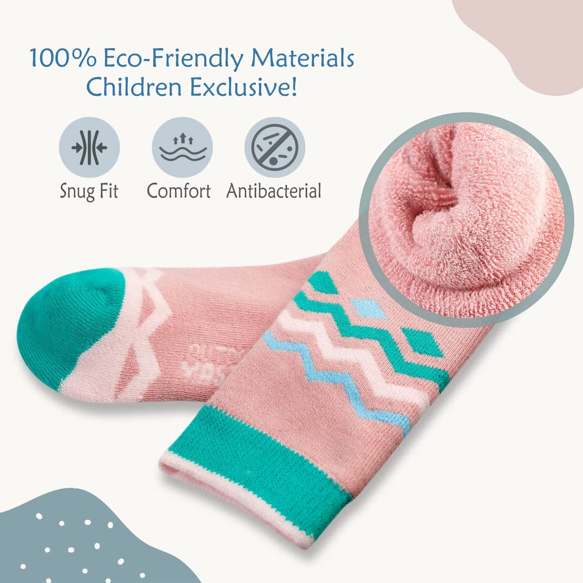 OutdoorMaster Ski Socken, Snowboard Socken für Jungen & Mädchen, Thermal Winter Warm & Atmungsaktiv, Über der Kalb