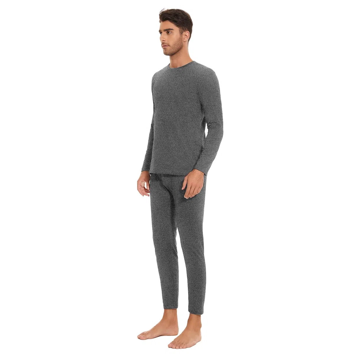 SIMIYA Thermounterwäsche Herren 2er Set Warme Unterwäsche mit Innenfleece, Thermo Oberteil und Unterteil mit Eingriff Langarm Funktionsunterwäsche Rundhals Skiunterwäsche für Winter(S-4XL)