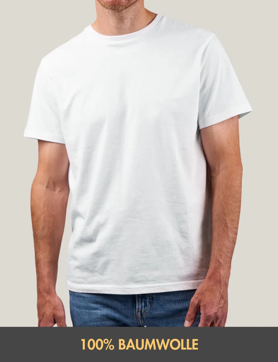 Basic Treasure 4-Pack T-Shirts für Herren 100% Baumwolle, T-Shirt Männer
