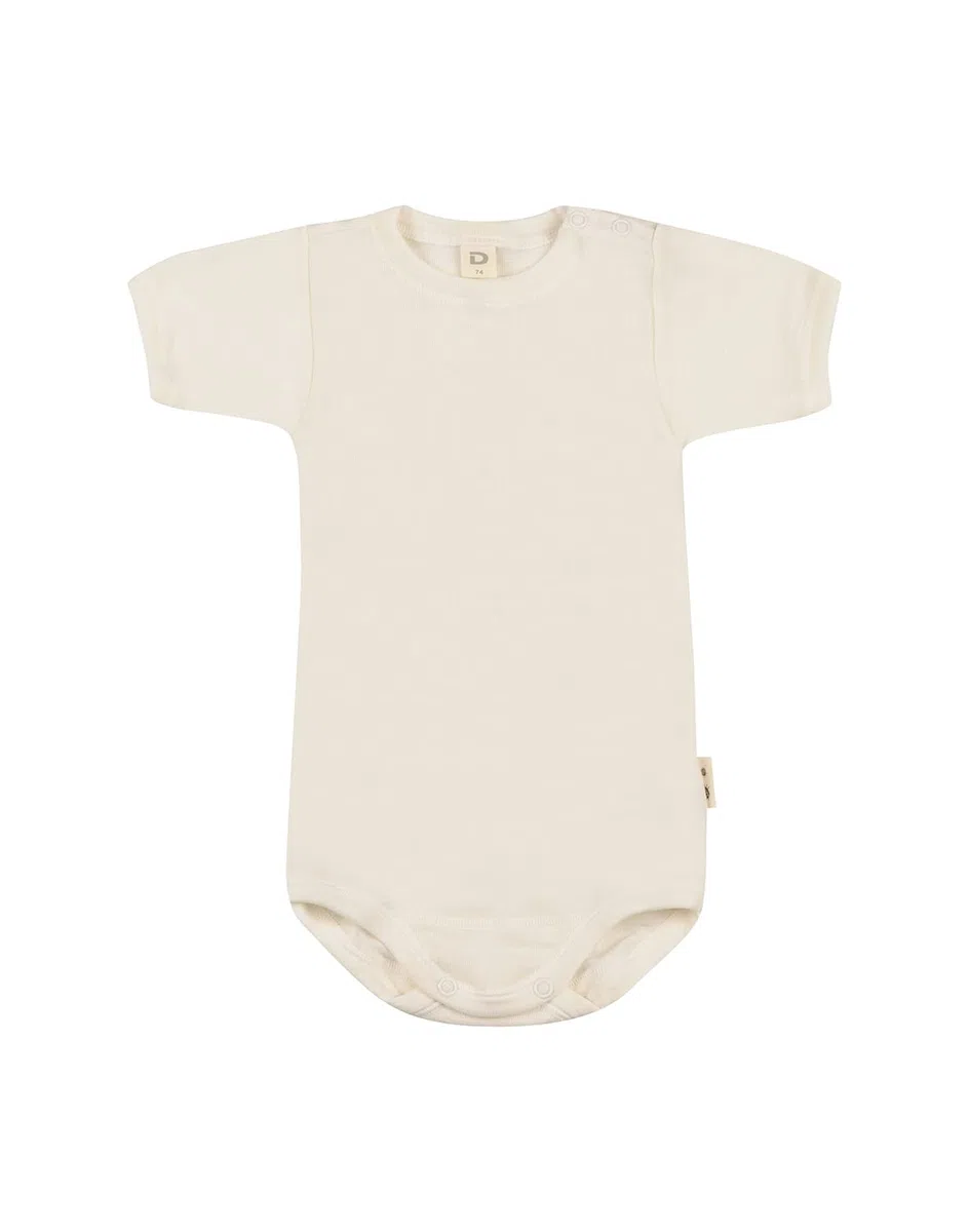 Dilling Kurzarmbody aus Merinowolle/Seide für Babys