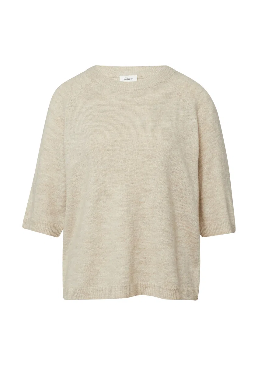 s.Oliver Weicher Halbarmpullover aus Alpakamix