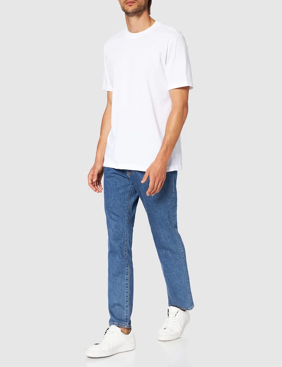 Schiesser Herren American Shirt Rundhals Unterhemd mit Arm - 100% Baumwolle