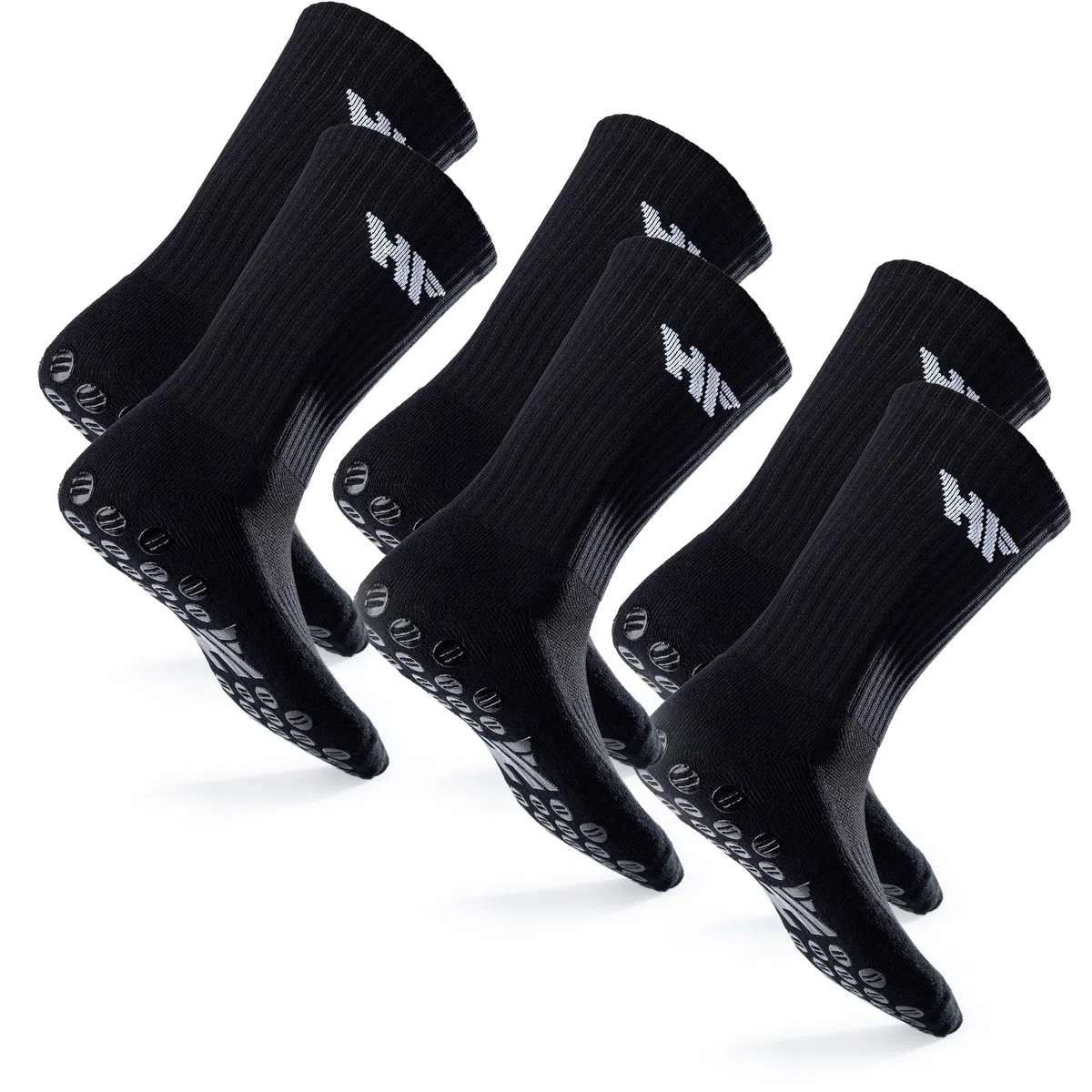 Rutschfeste Fußball Socken mit gummierten Noppen (Unisex) - Fussball-Socken mit Grip für Damen & Herren - Anti-Rutsch Fußballsocken lang - Sportsocken atmungsaktiv
