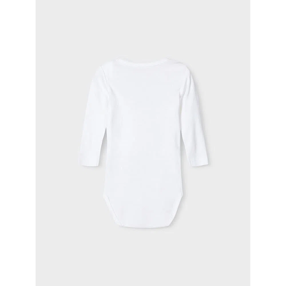 NAME IT 3er Pack Unisex Langarm Baby Bodys aus Bio-Baumwolle