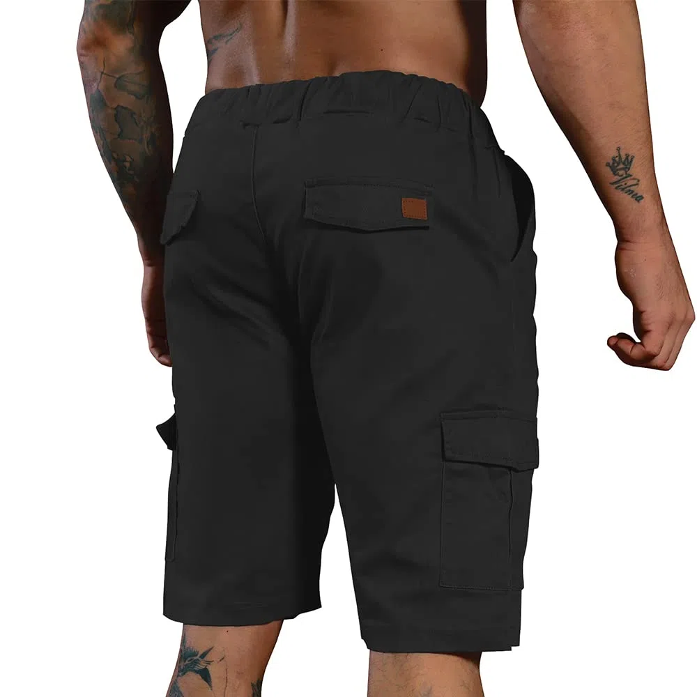 Cindeyar Herren Shorts Sommer Chino Jeans Kurze Hosen Stretch Jogger Cargo Shorts Slim-Fit